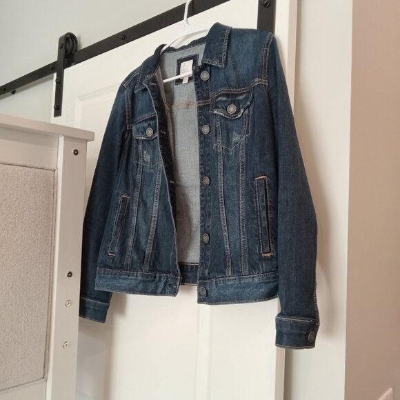 LC Lauren Conrad Jackets & Blazers - GREAT LC Lauren Conrad Stretchy Dark Blue Denim Jacket